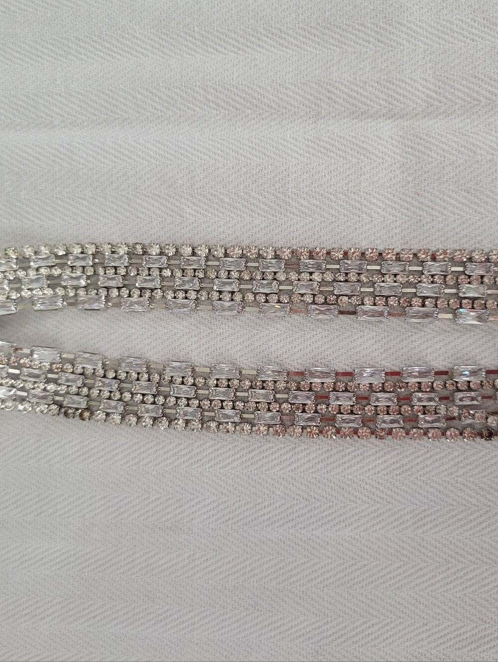 Dramatic Long Rhinestone Dangle Brooch - Picture 3 of 3